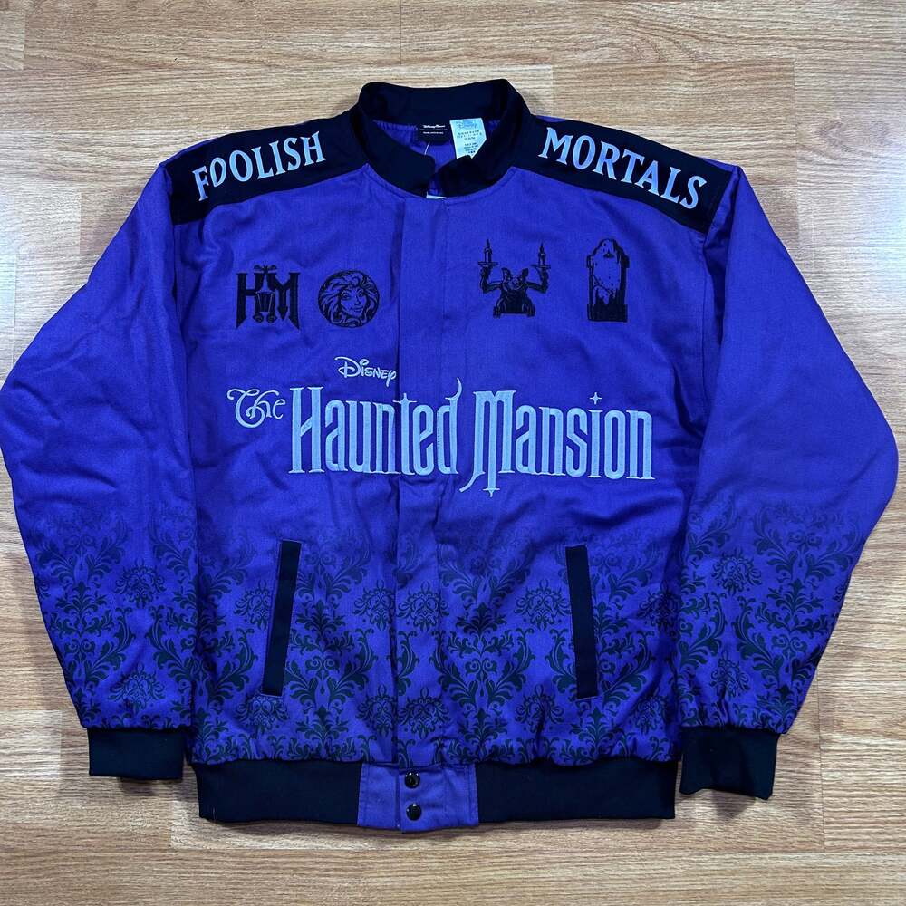 Disney Parks The Haunted Mansion Racer Jacket Adult by Our Universe Sz M NEW